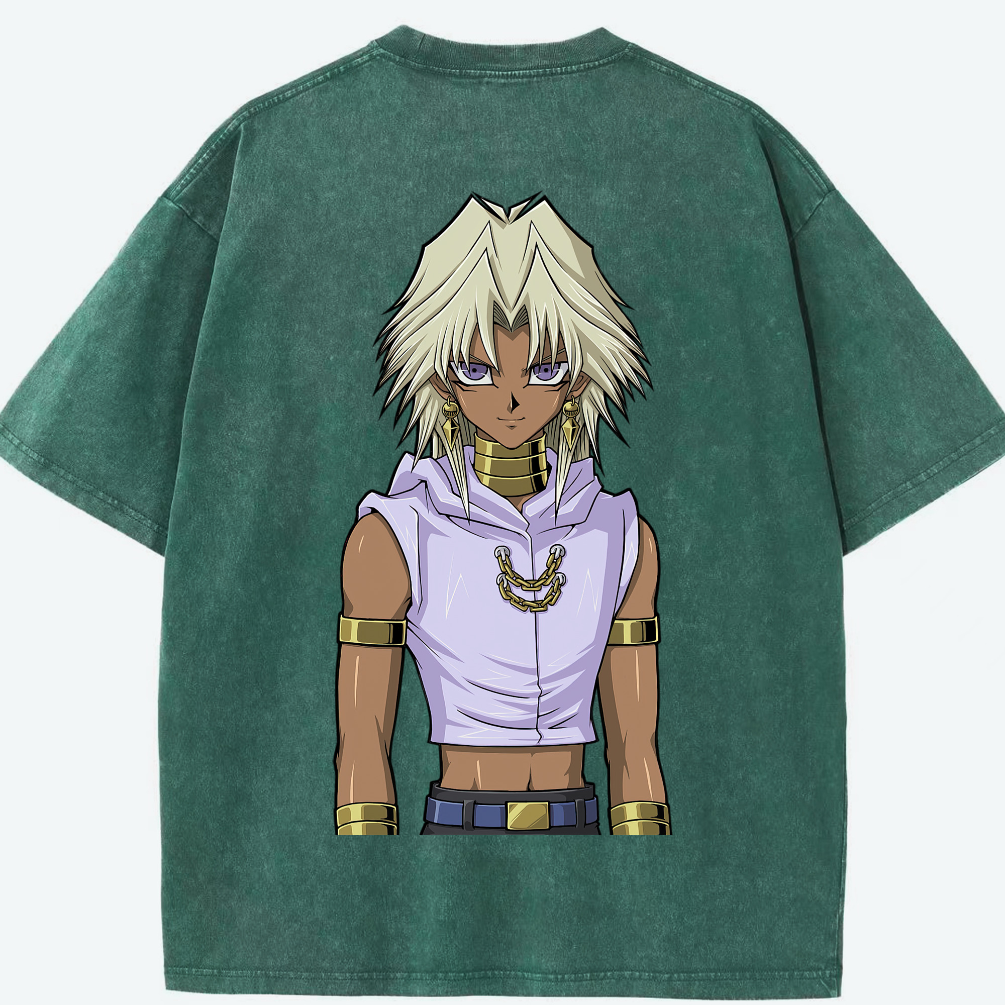 （画像用） 遊☆戯☆王 Yu-Gi-Oh! 綿100% ヴィンテージ風 半袖Tシャツ（背面プリント）